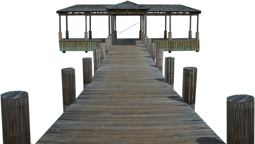 Wooden Pier Over Water PNG Image