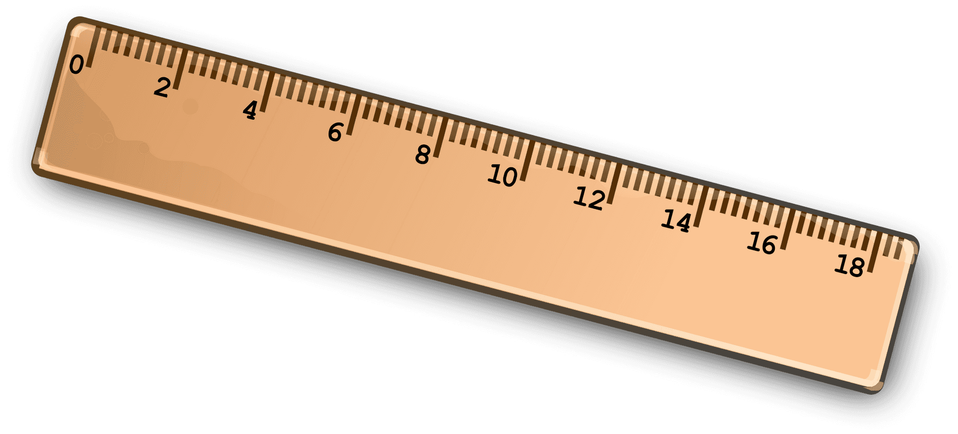 Wooden Ruler Clipart PNG Image