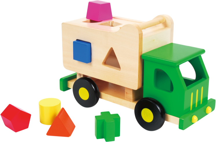 Wooden Shape Sorting Truck Toy PNG Image