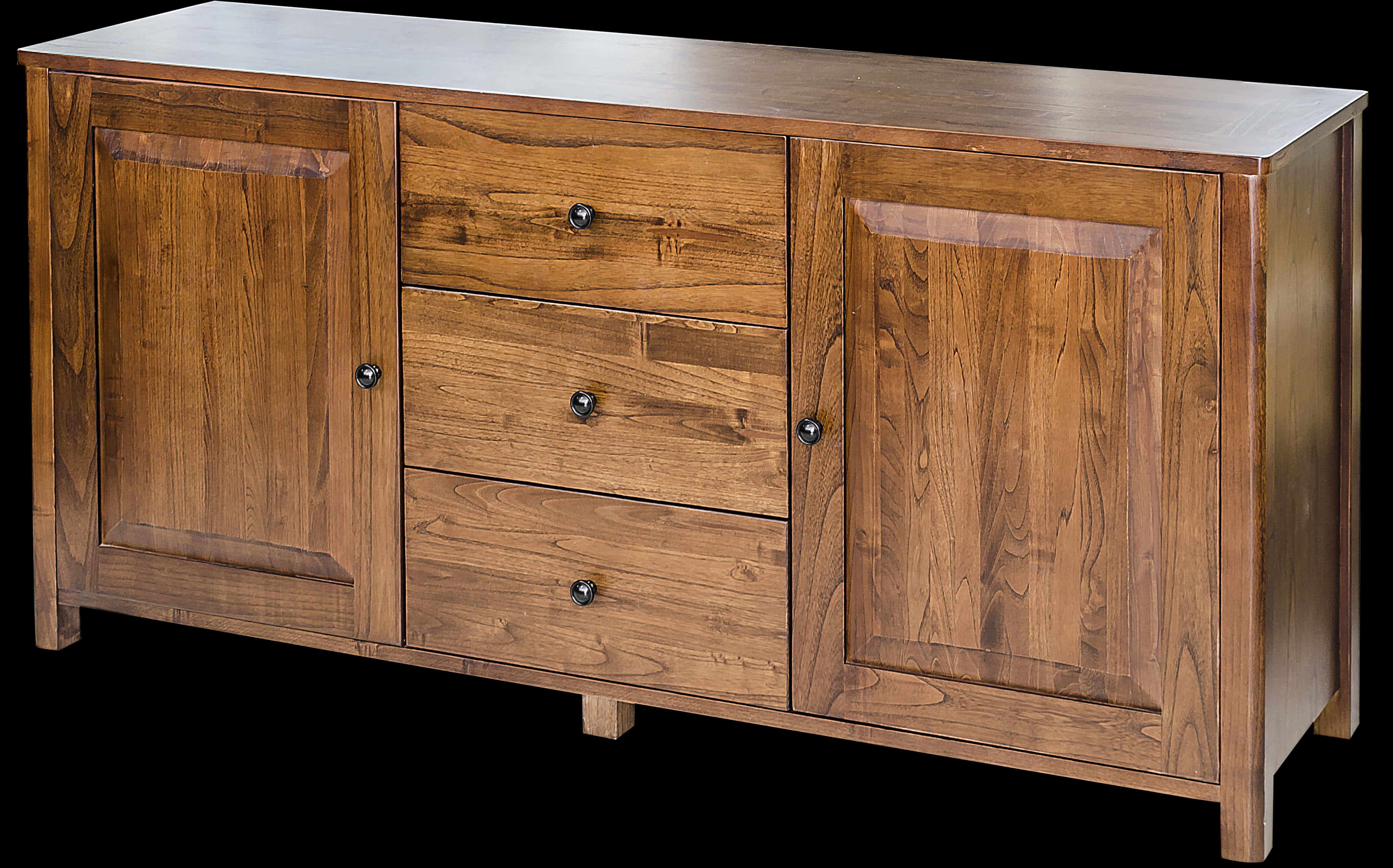 Wooden Sideboard Cabinetwith Drawersand Doors PNG Image