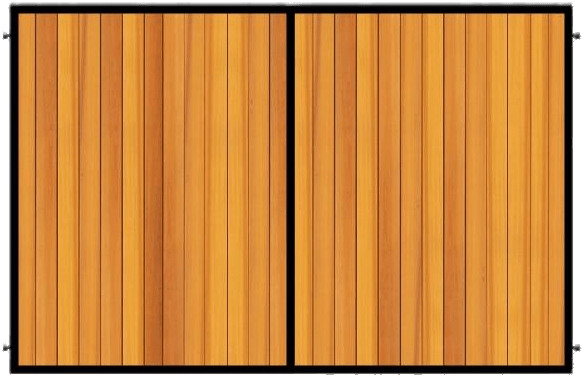 Wooden Sliding Gate Design PNG Image