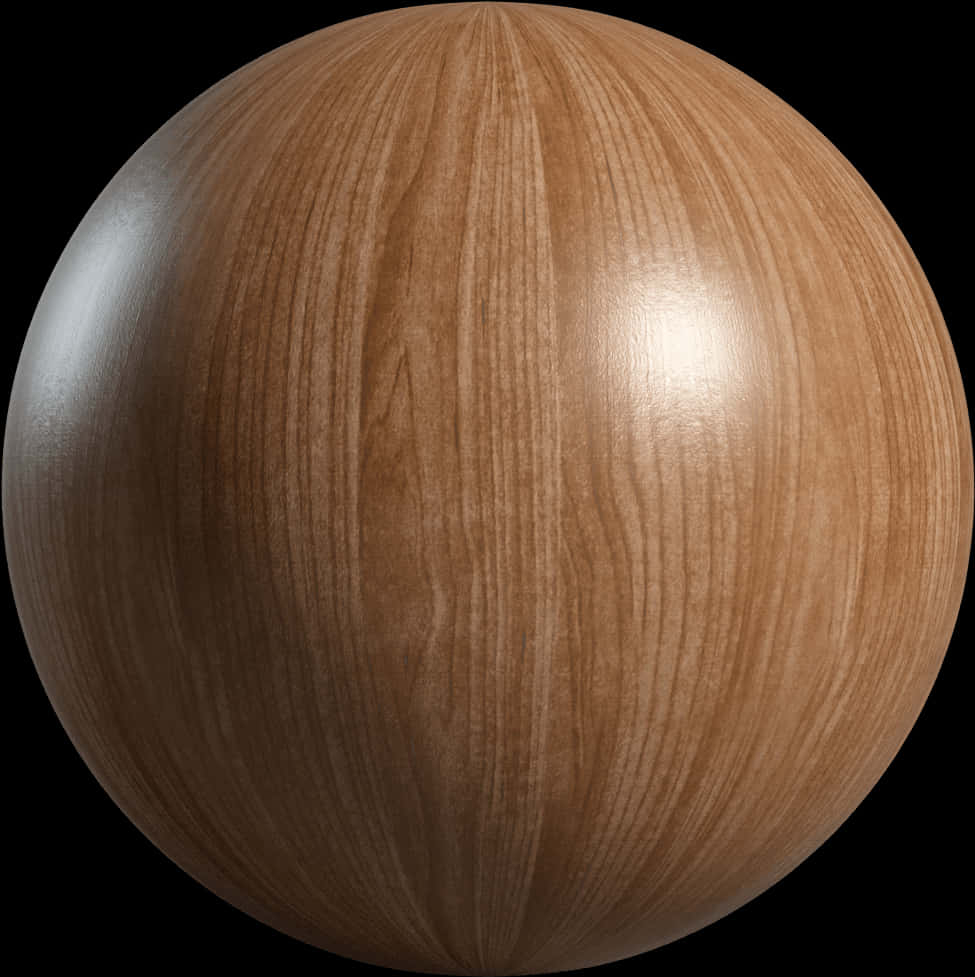 Wooden Sphere Texture Detail PNG Image