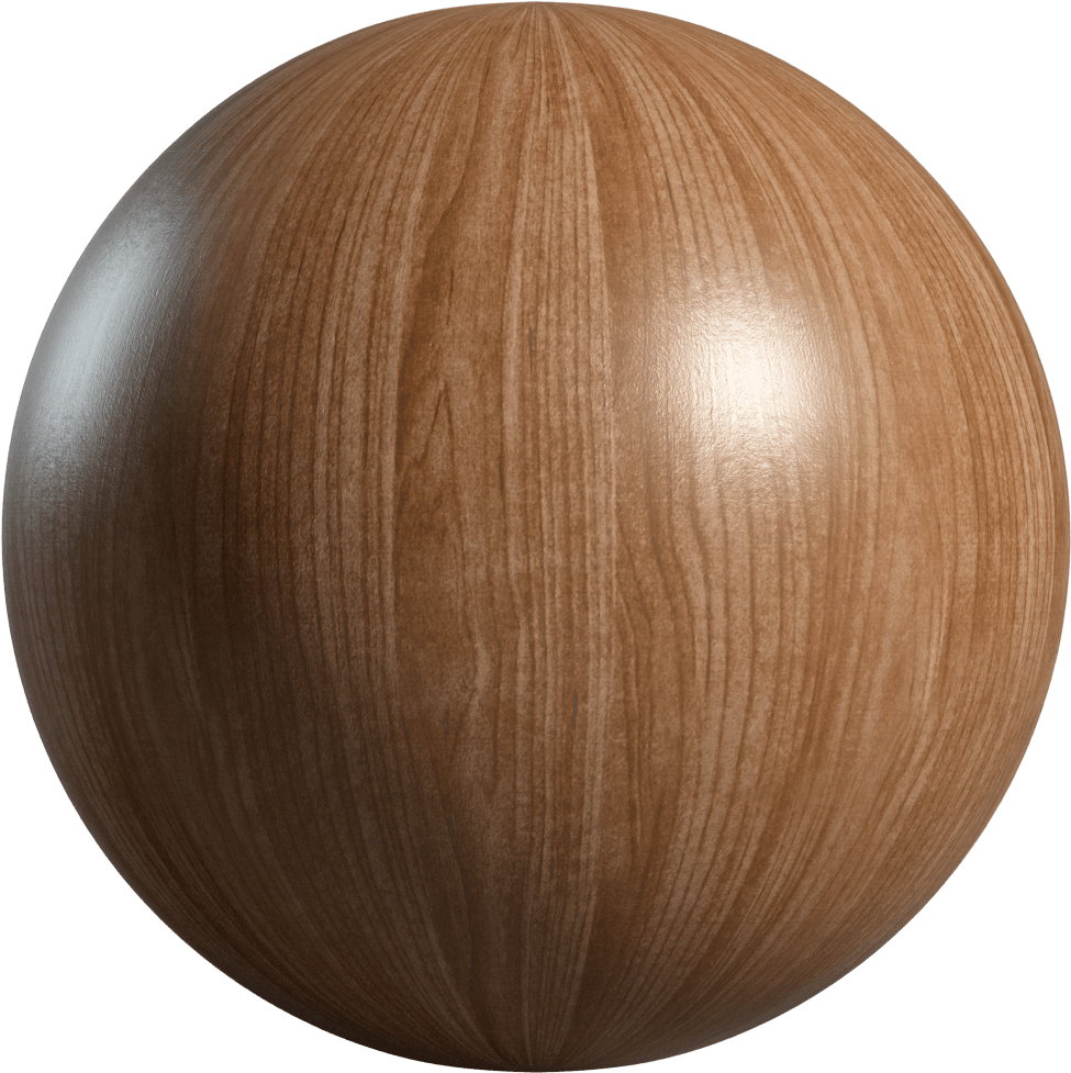 Wooden Sphere Texture Showcase PNG Image