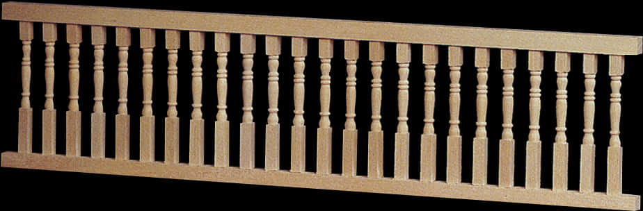 Wooden Staircase Balustrade PNG Image