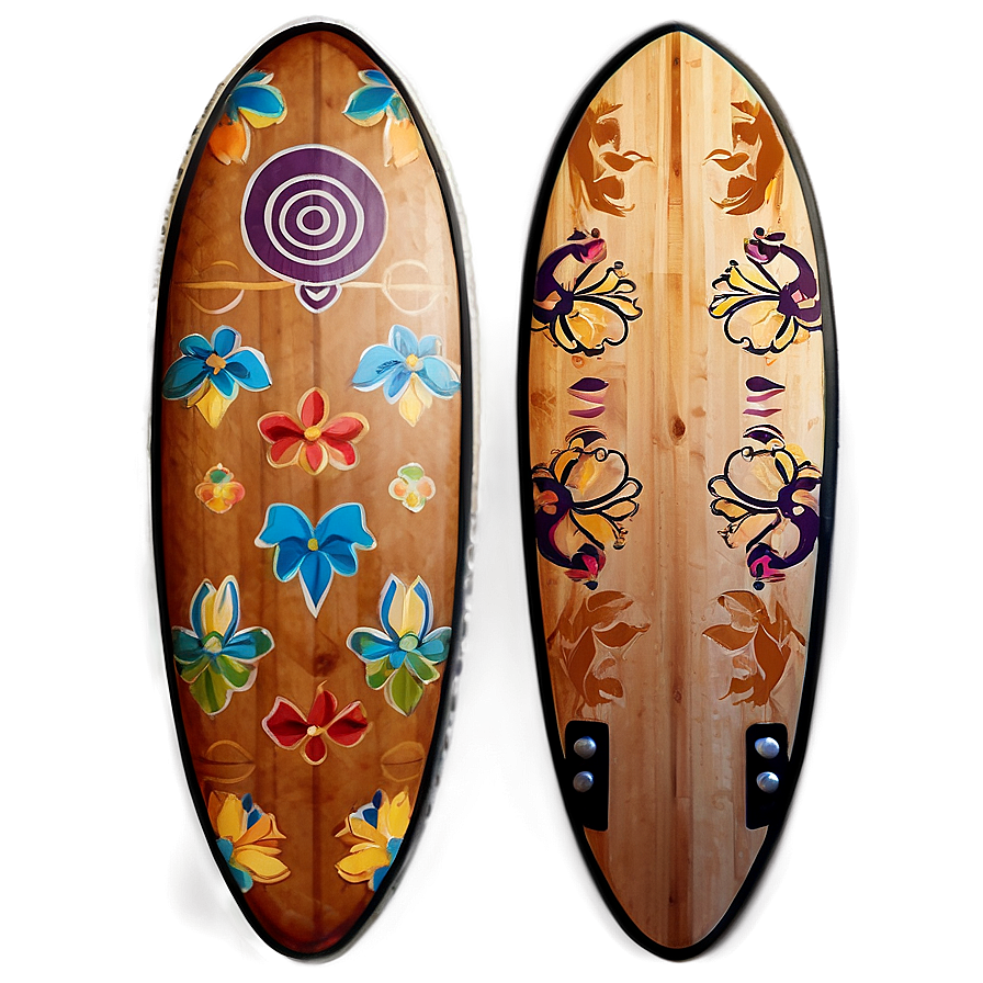 Wooden Surfboard Png 05242024 PNG Image