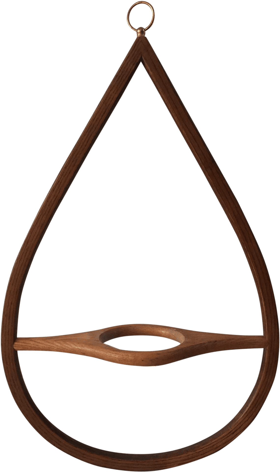 Wooden Teardrop Swing Chair PNG Image