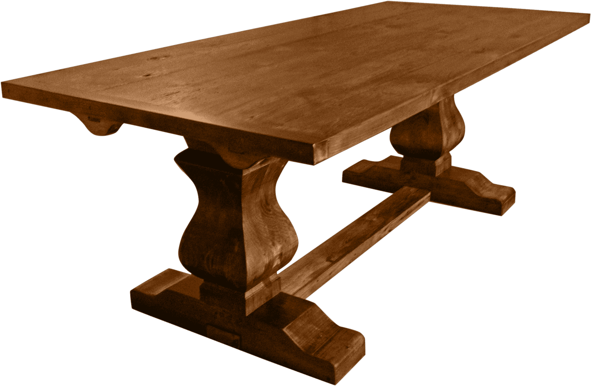 Wooden Trestle Dining Table.png PNG Image