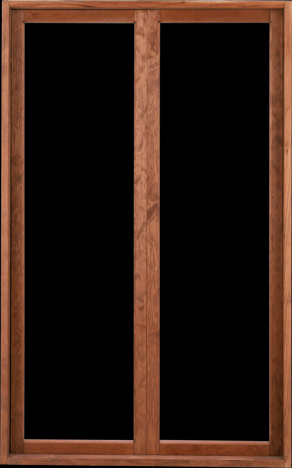 Wooden Window Frame Isolated PNG Image