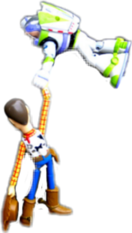 Woodyand Buzz Lightyear Toy Story Dynamic Pose PNG Image