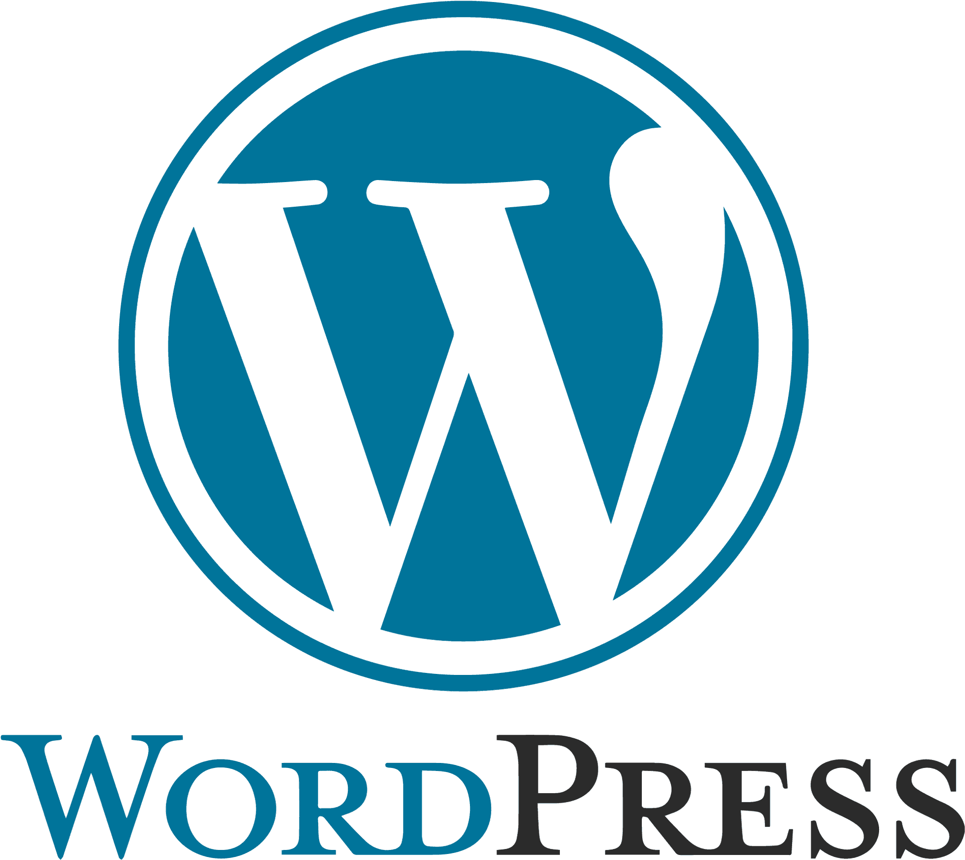 Word Press Logo Blue Background PNG Image