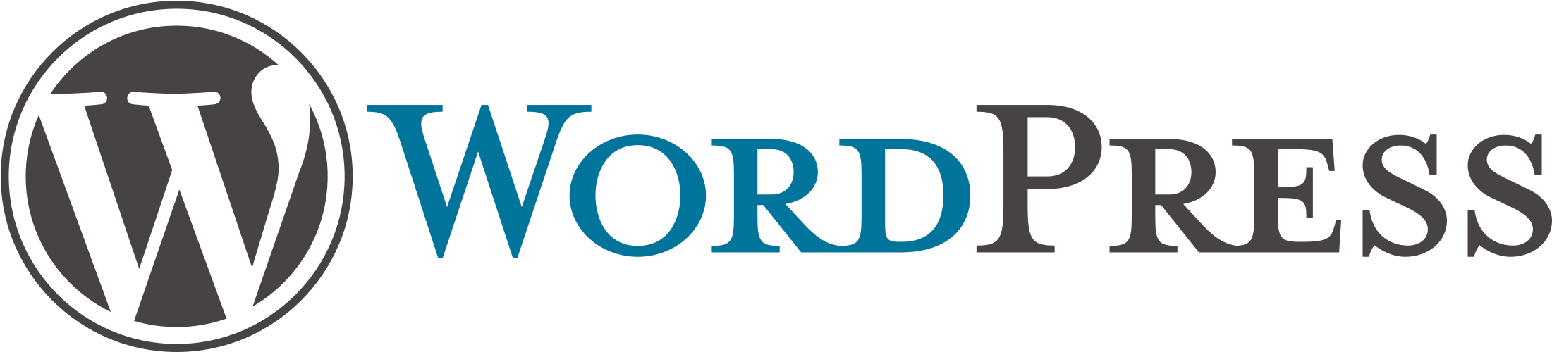 Word Press Logo Blue Gray PNG Image