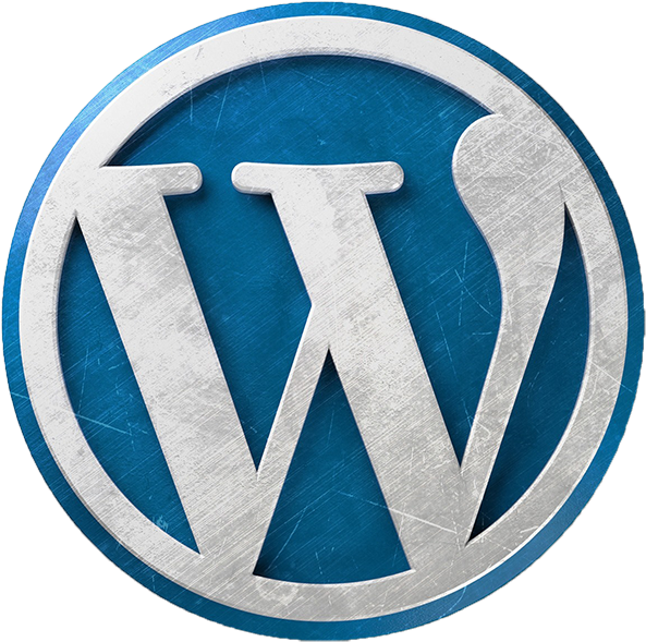 Wordpress Logo Metallic Texture PNG Image