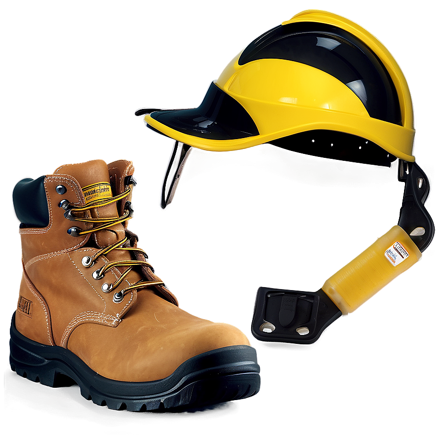 Work Boots And Safety Gear Png Tib PNG Image