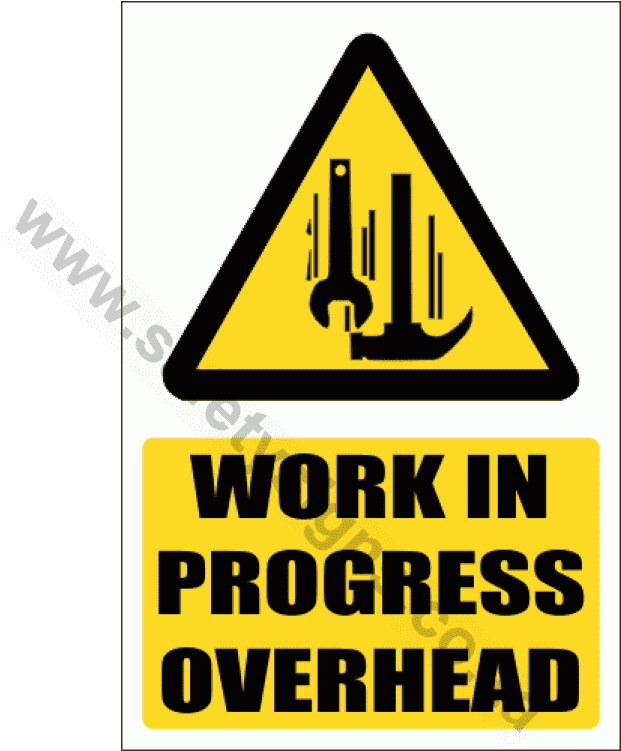 Work In Progress Overhead Sign PNG Image