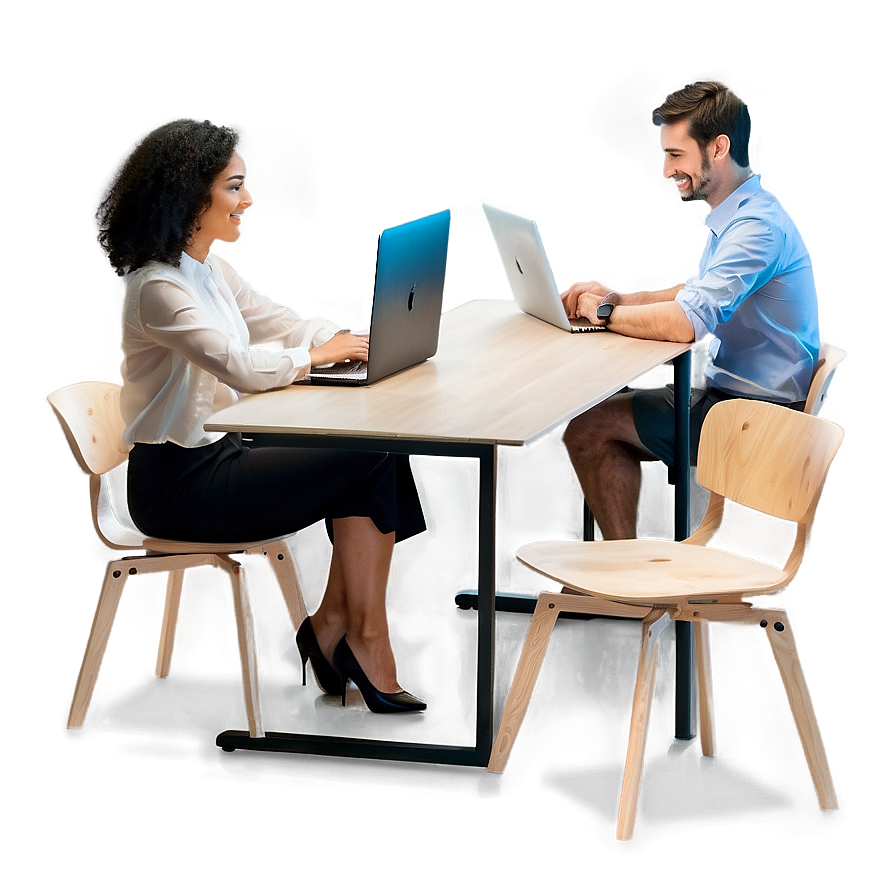 Working In Co-working Space Png 1 PNG Image