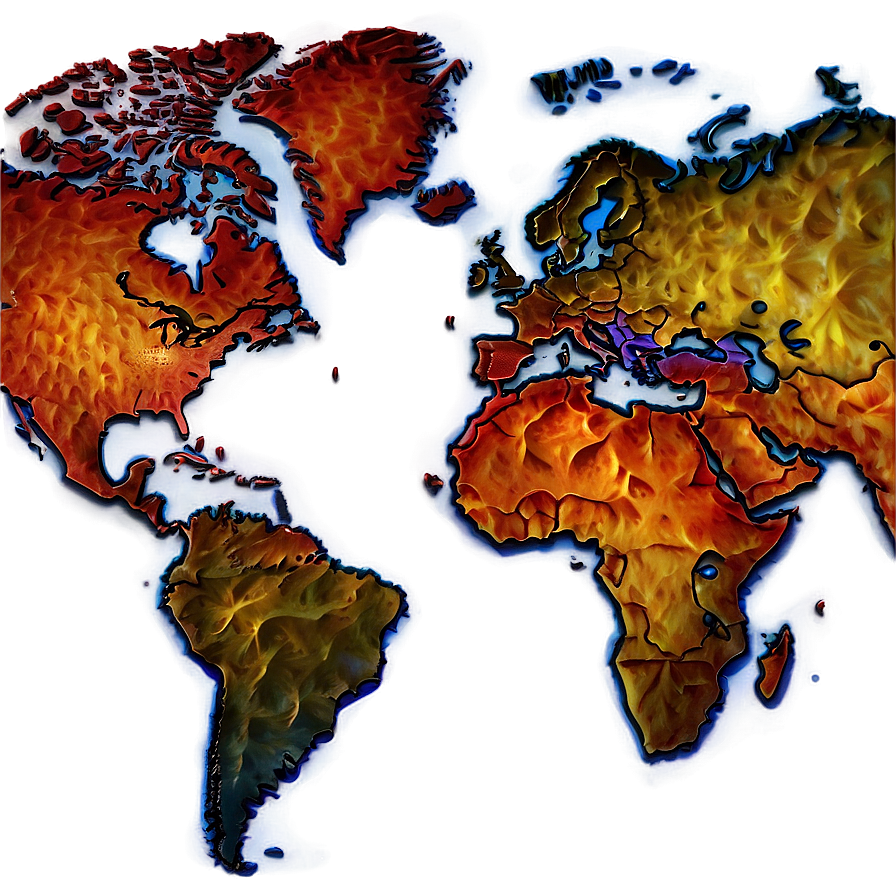 World Map Art Png Vuc2 PNG Image