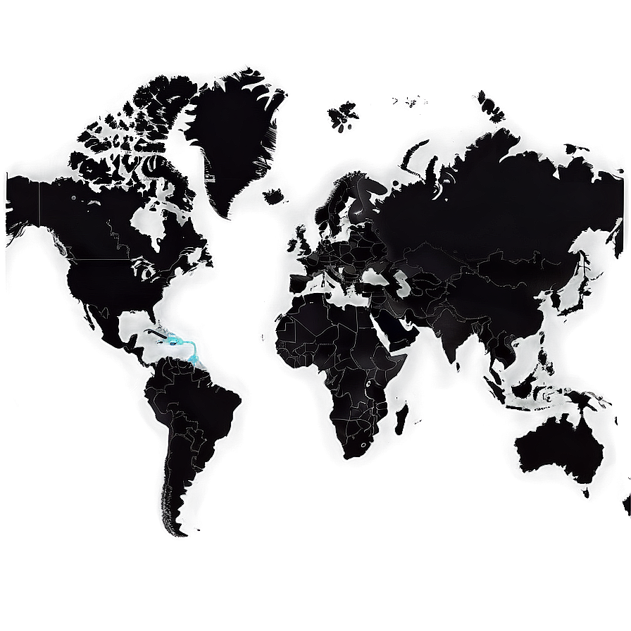 World Map Black And White Png 65 PNG Image