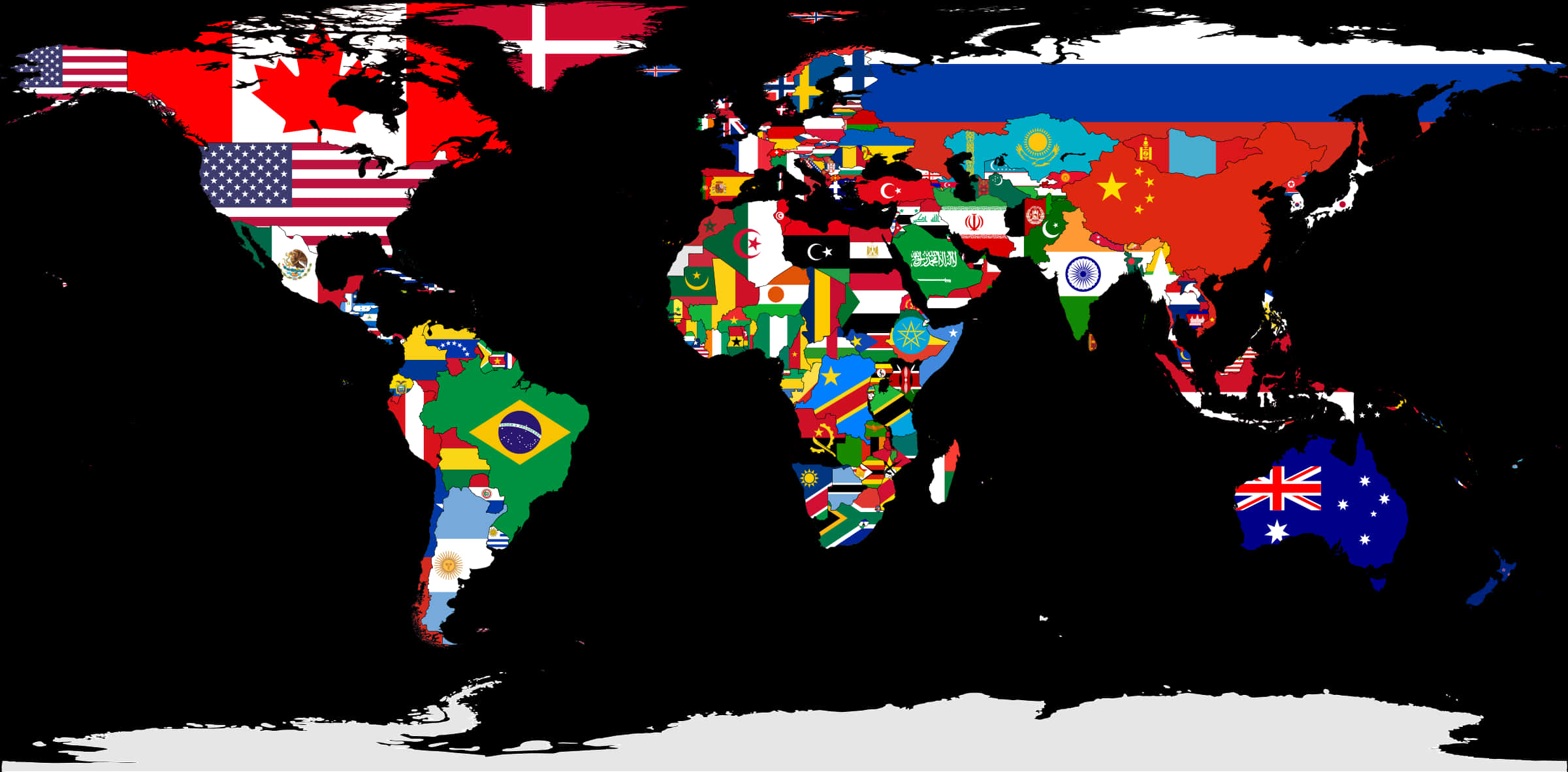 World Map Country Flags Filename PNG Image