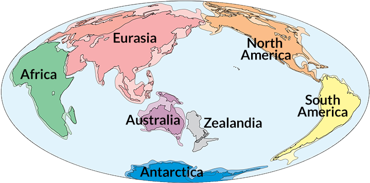 World_ Map_ Including_ Zealandia PNG Image