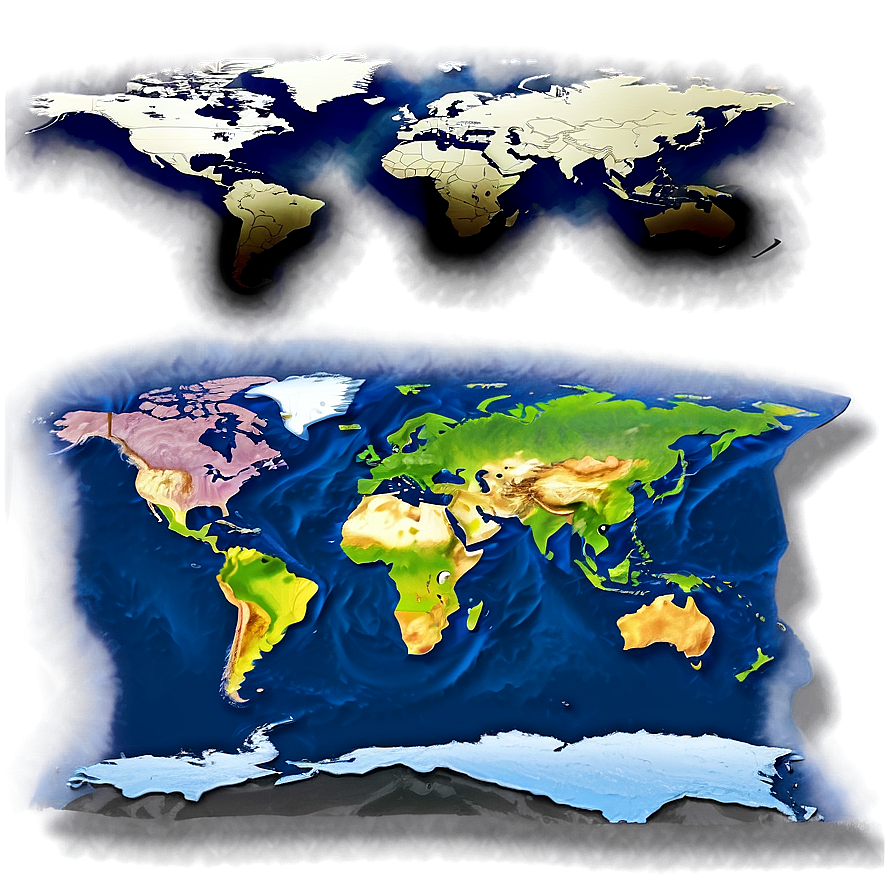 World Map Mural Png Ohv16 PNG Image