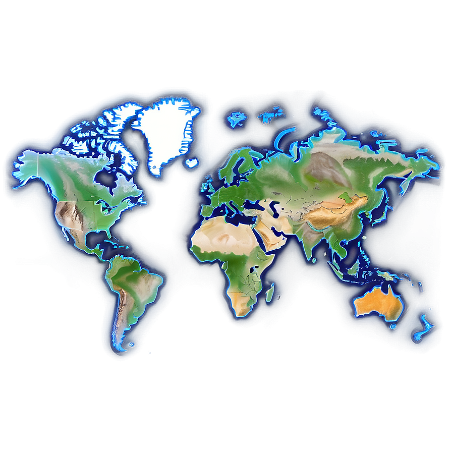 World Map Outline A PNG Image