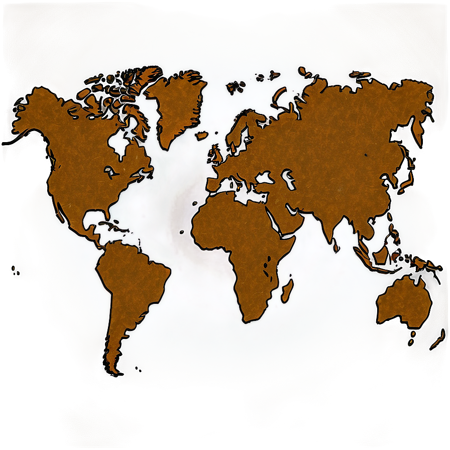 World Map Outline For School Project Png 30 PNG Image