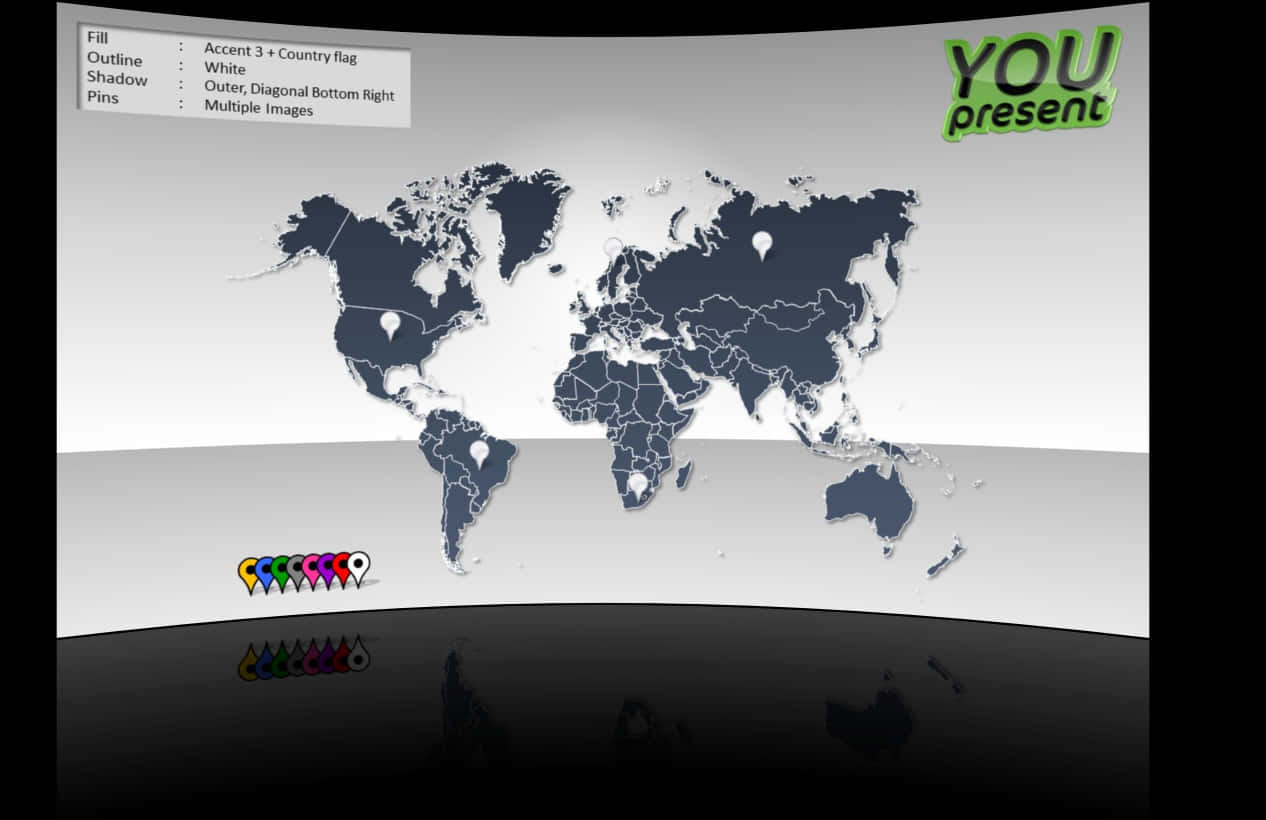 World Map Presentation Template PNG Image