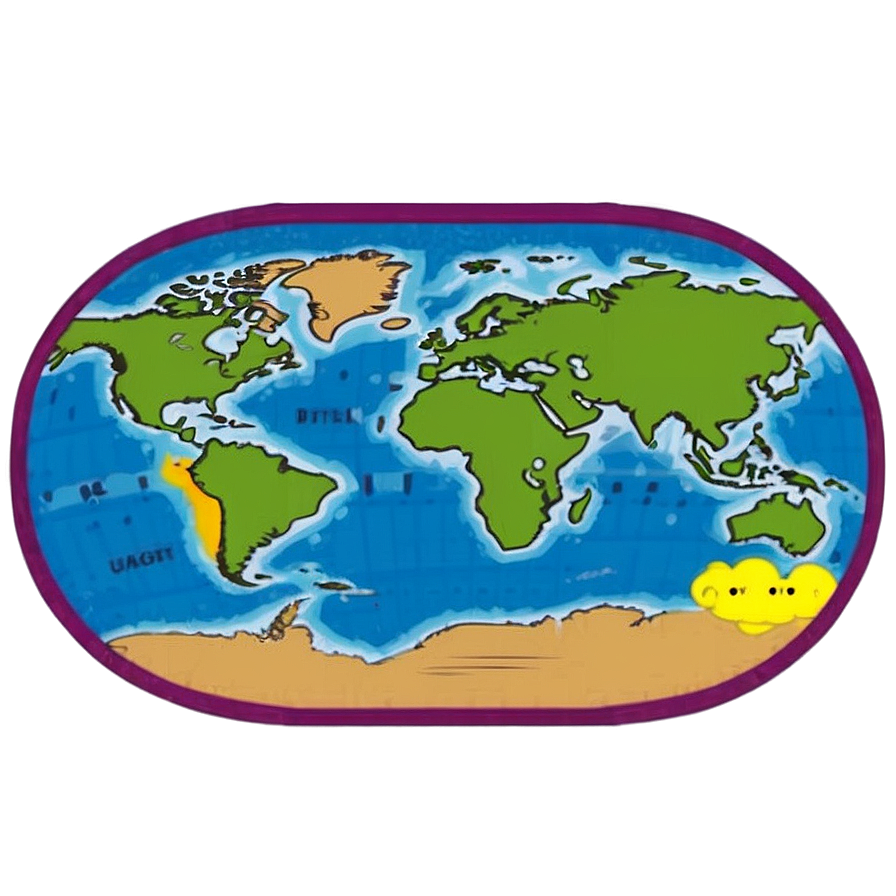 World Map Vector For Kids Png 89 PNG Image