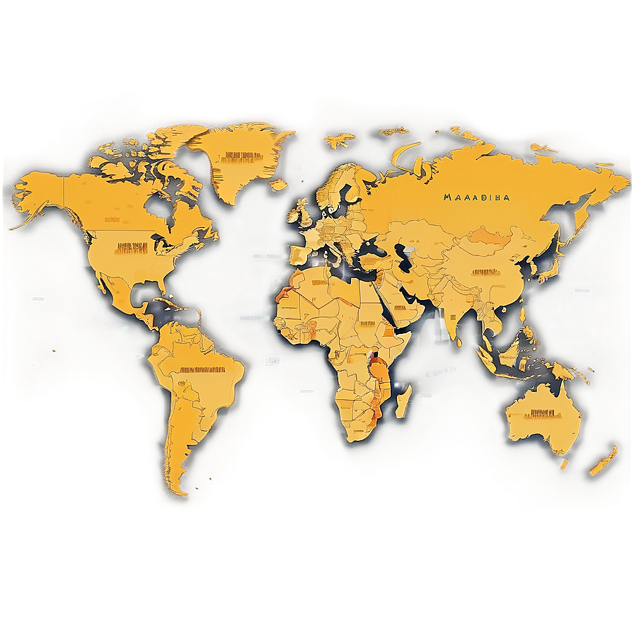 World Map Vector For Wall Art Png Mmf26 PNG Image