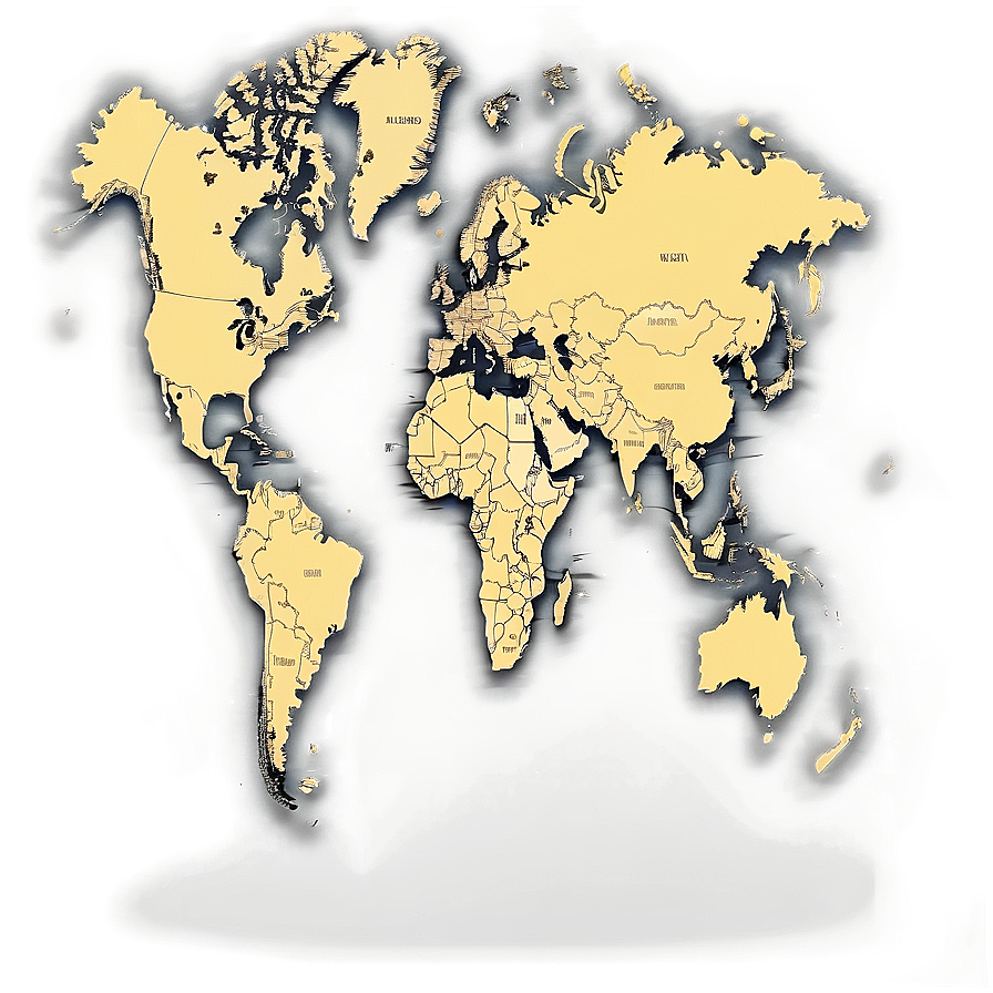 World Map Vector In English Png 06262024 PNG Image