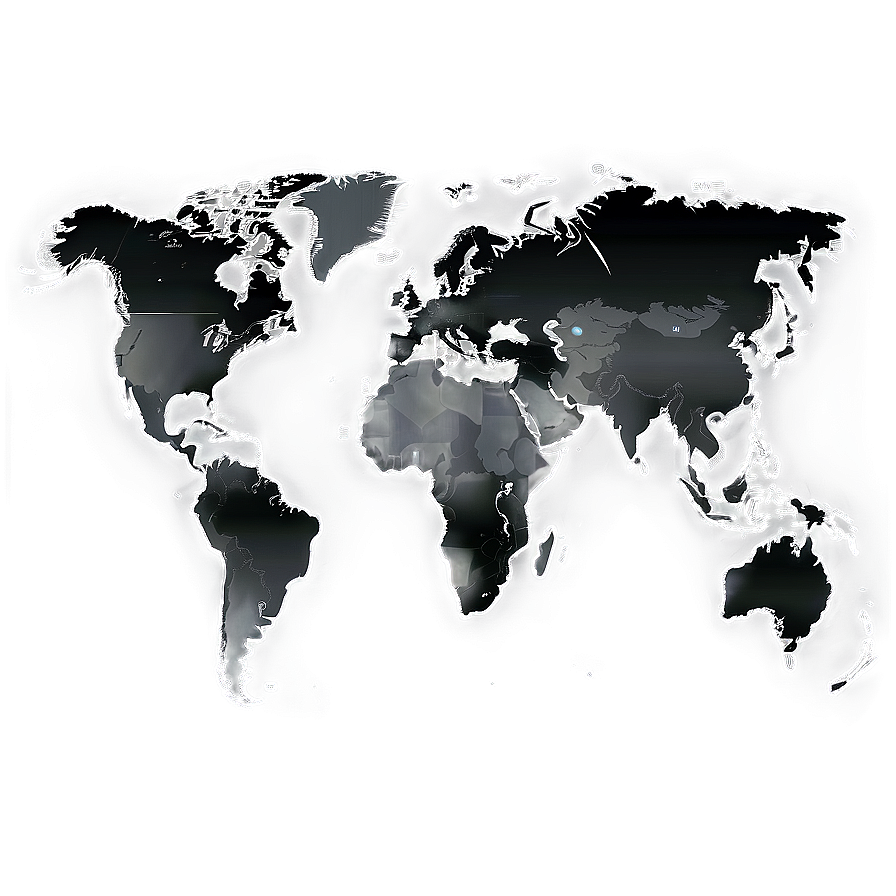 World Map Vector In Grey Scale Png 99 PNG Image