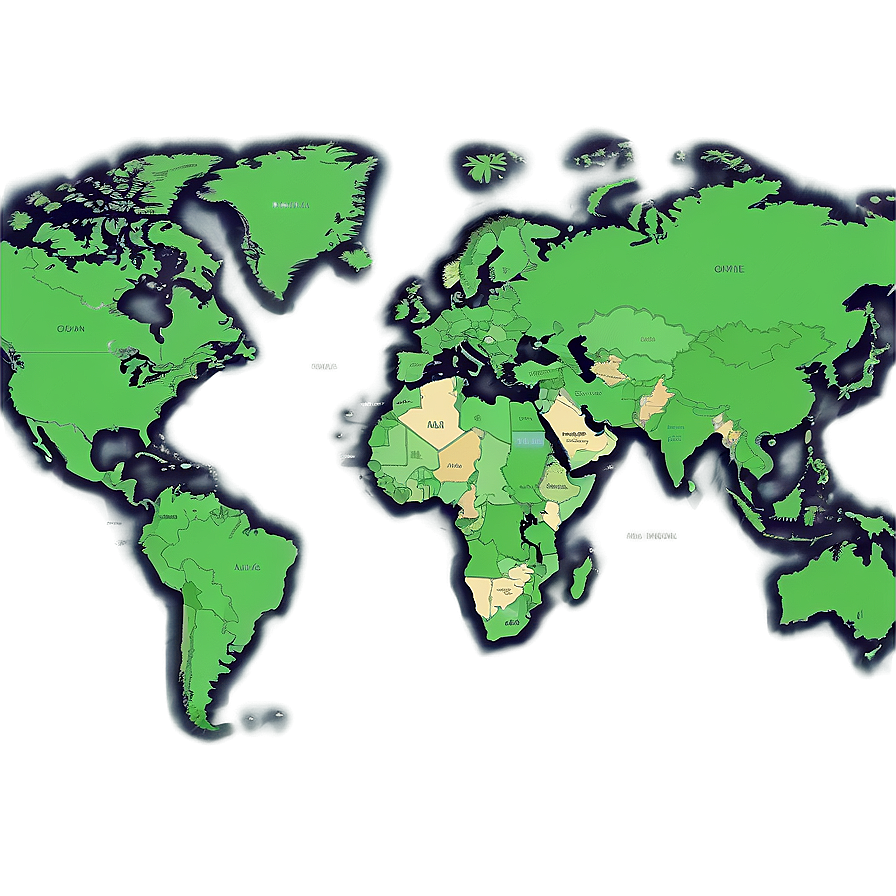 World Map Vector With Countries Labeled Png Erh PNG Image