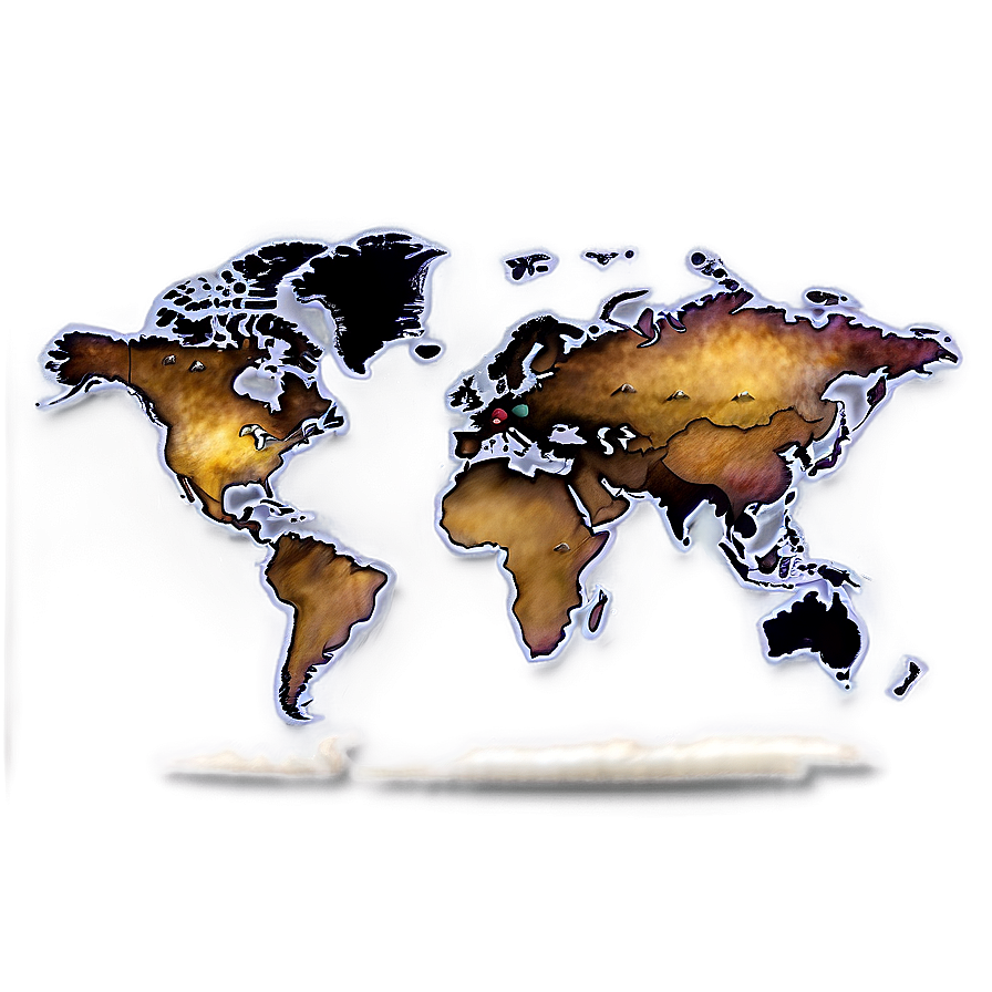 World Map With Cities Png 42 PNG Image