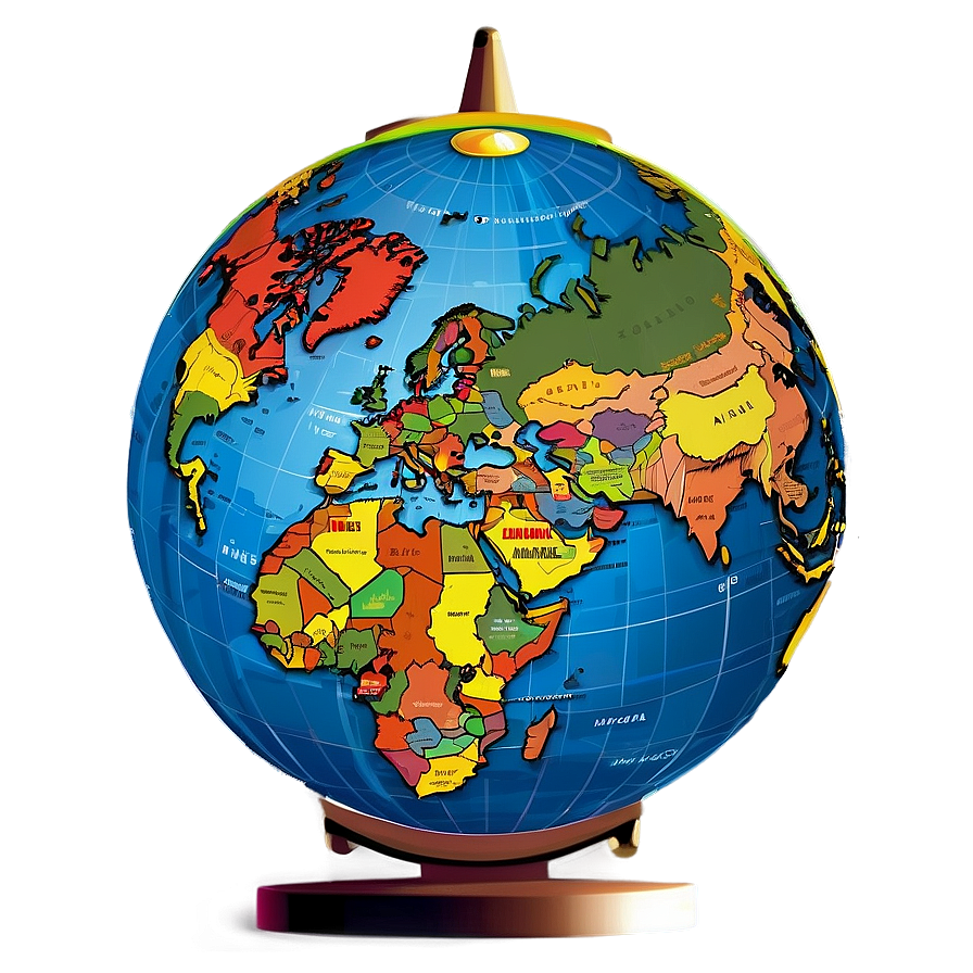 World Map With Equator Png Cip PNG Image