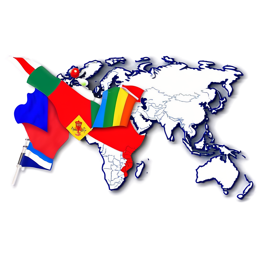 World Map With Flags Png 92 PNG Image