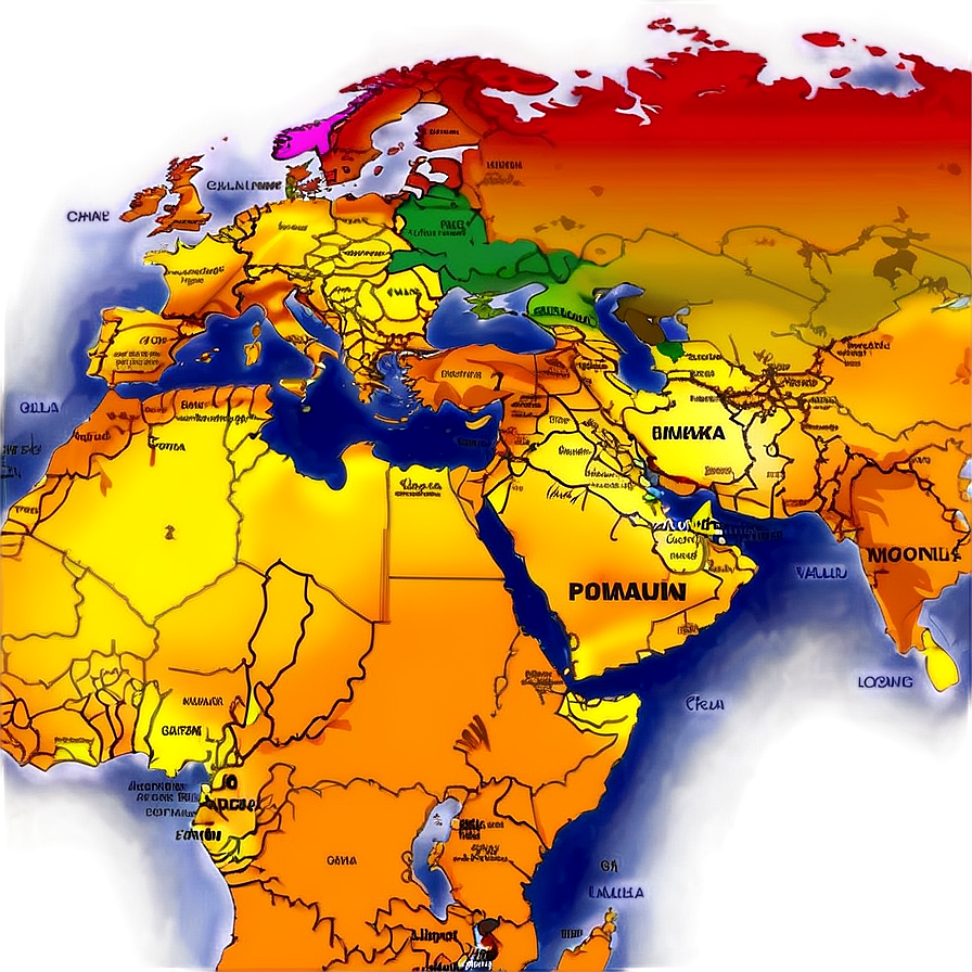 World Map With Global Population Png Jbu PNG Image