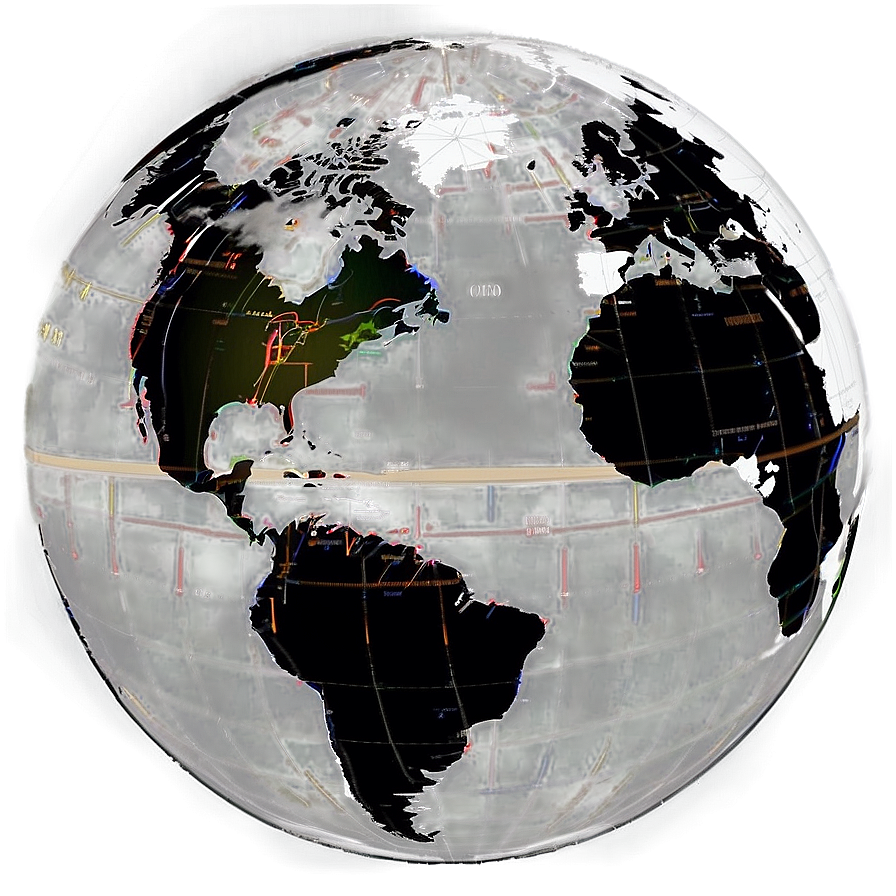 World Map With Hemispheres Png Eou34 PNG Image