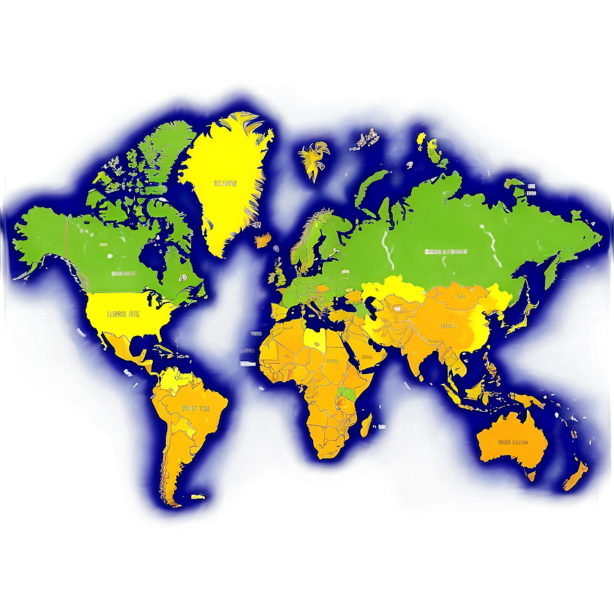 World Map With Latitude And Longitude Png 06242024 PNG Image