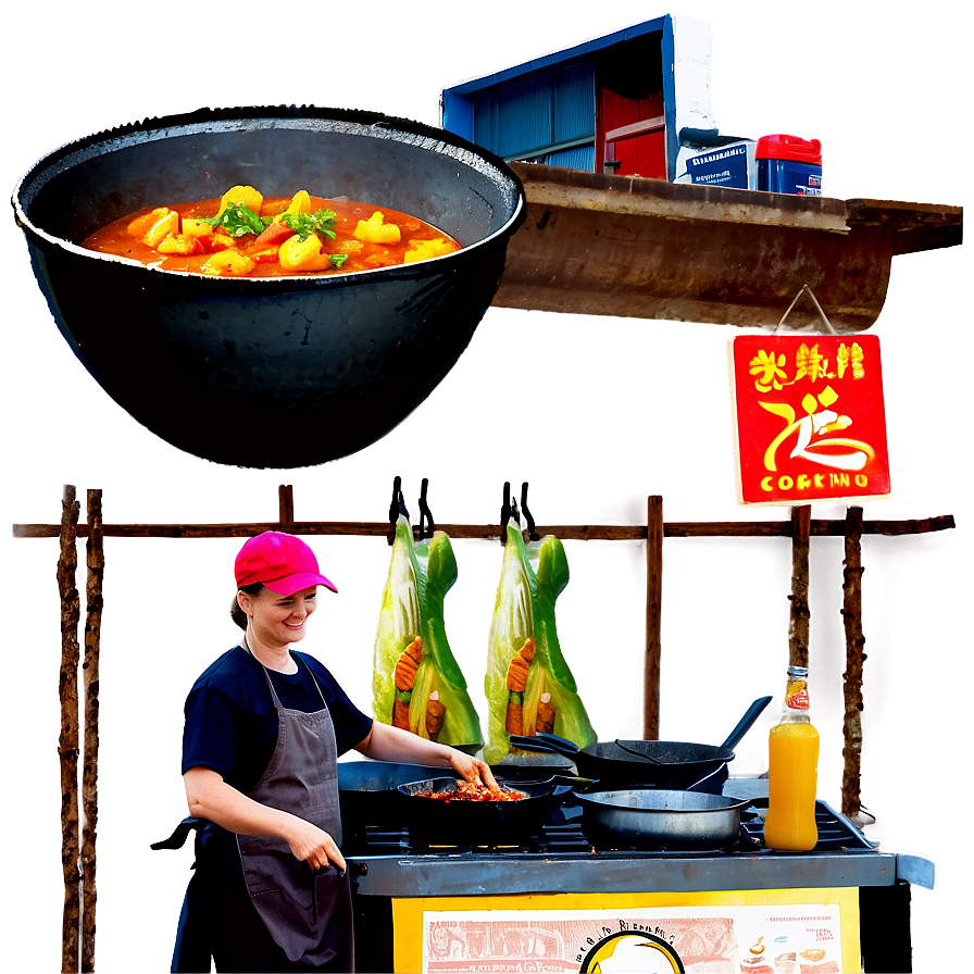 World Street Food Cooking Png 05212024 PNG Image