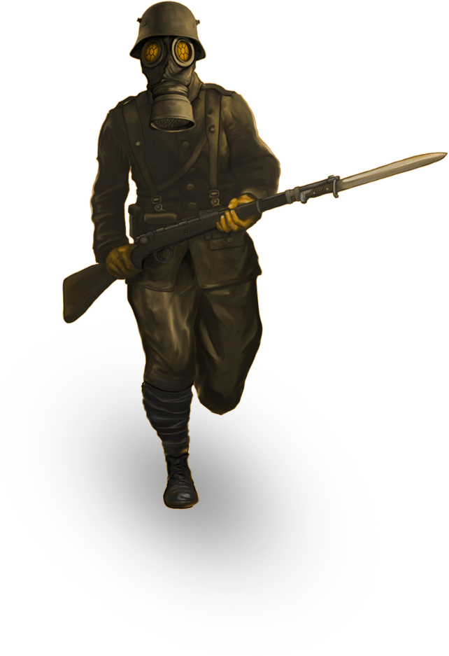 World War Soldier Gas Mask Bayonet PNG Image