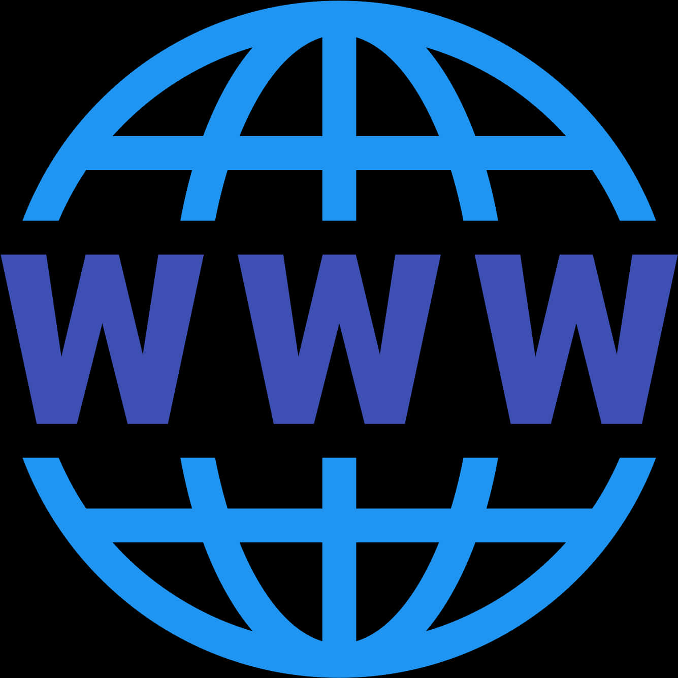 World Wide Web Icon Blue PNG Image