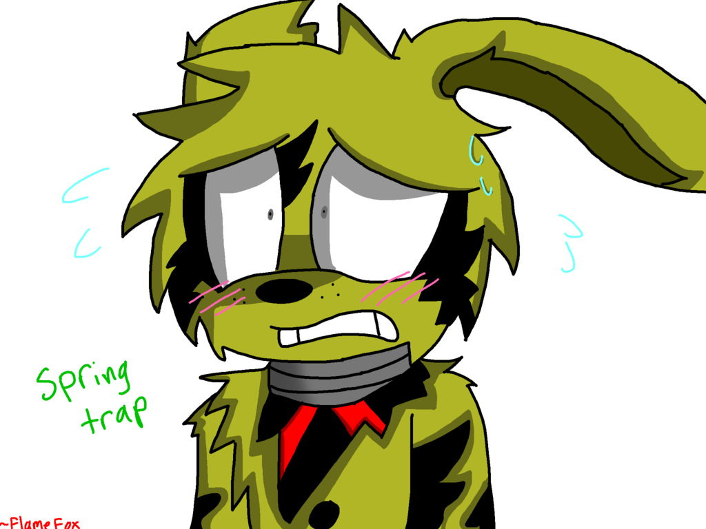 Worried Springtrap Cartoon PNG Image