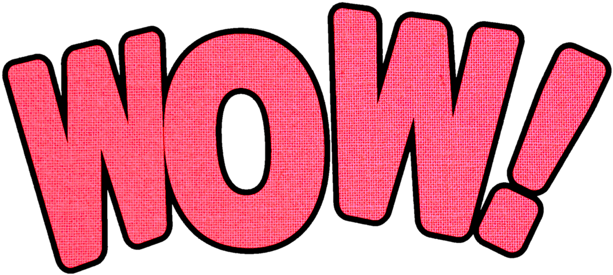 Wow Text Expression PNG Image