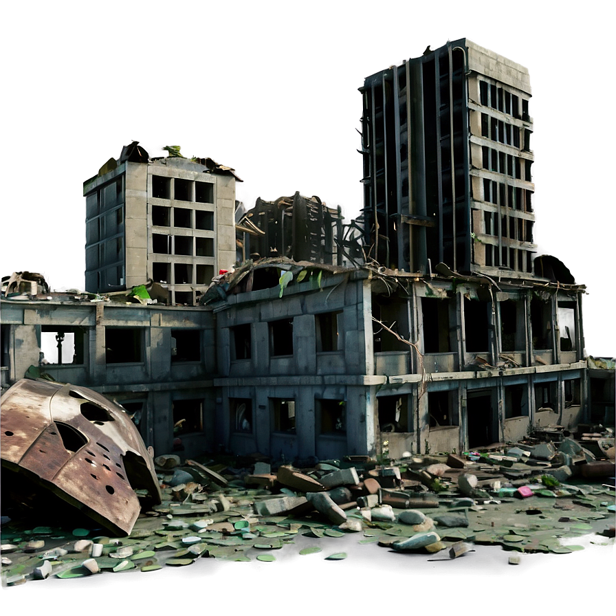 Wrecked City Outskirts Png Ecn70 PNG Image