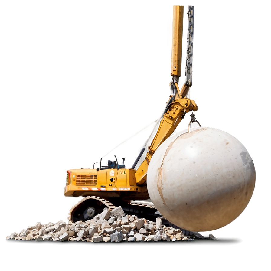 Wrecking Ball In Demolition Work Png 06112024 PNG Image