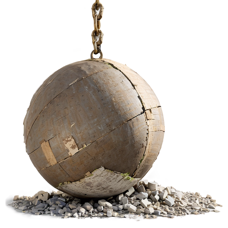 Wrecking Ball With Debris Png Qyx50 PNG Image