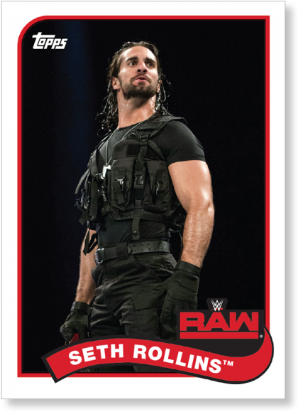 Wrestler Seth Rollins Topps Card PNG Image