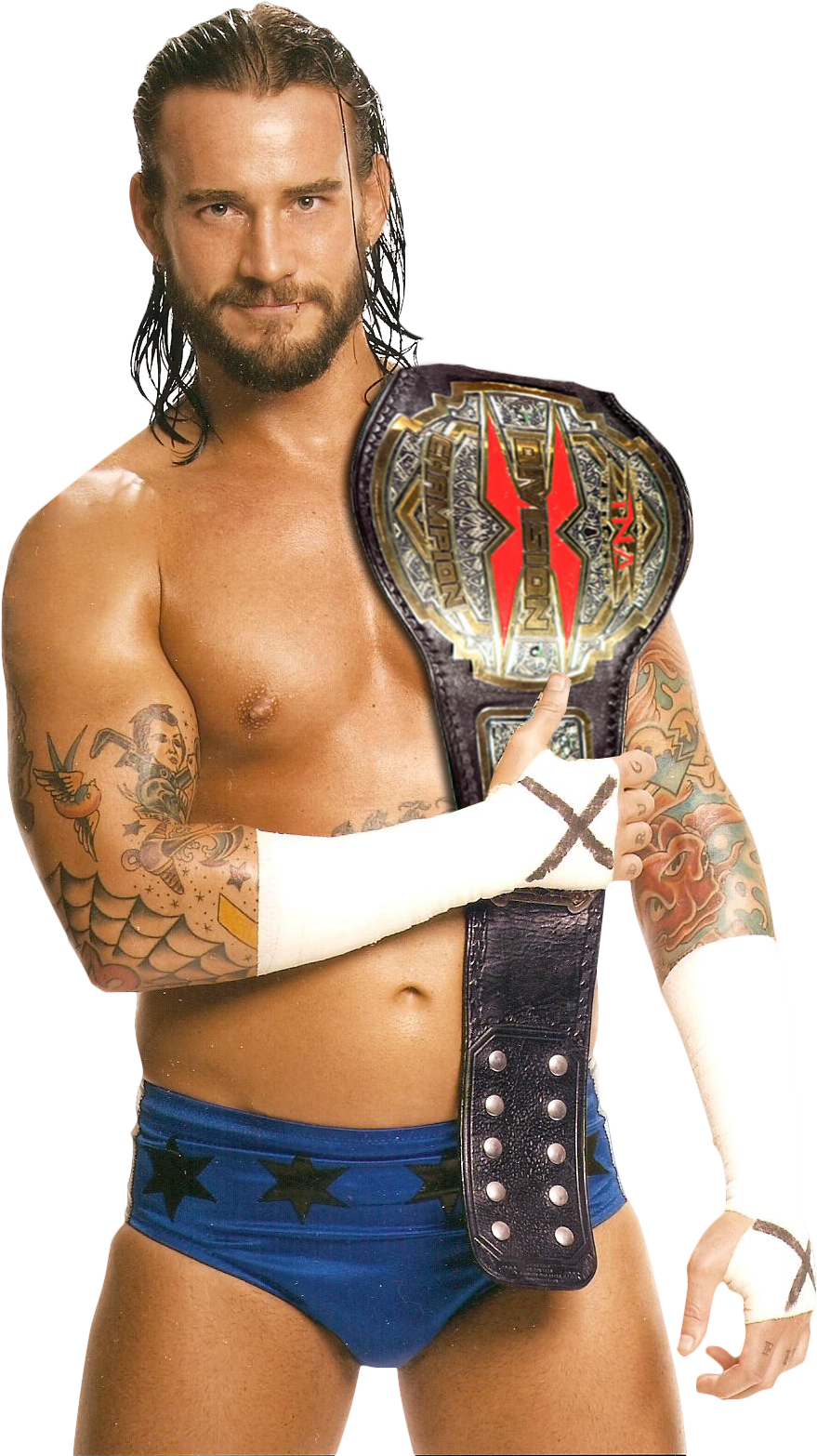 Wrestler_with_ Championship_ Belt PNG Image