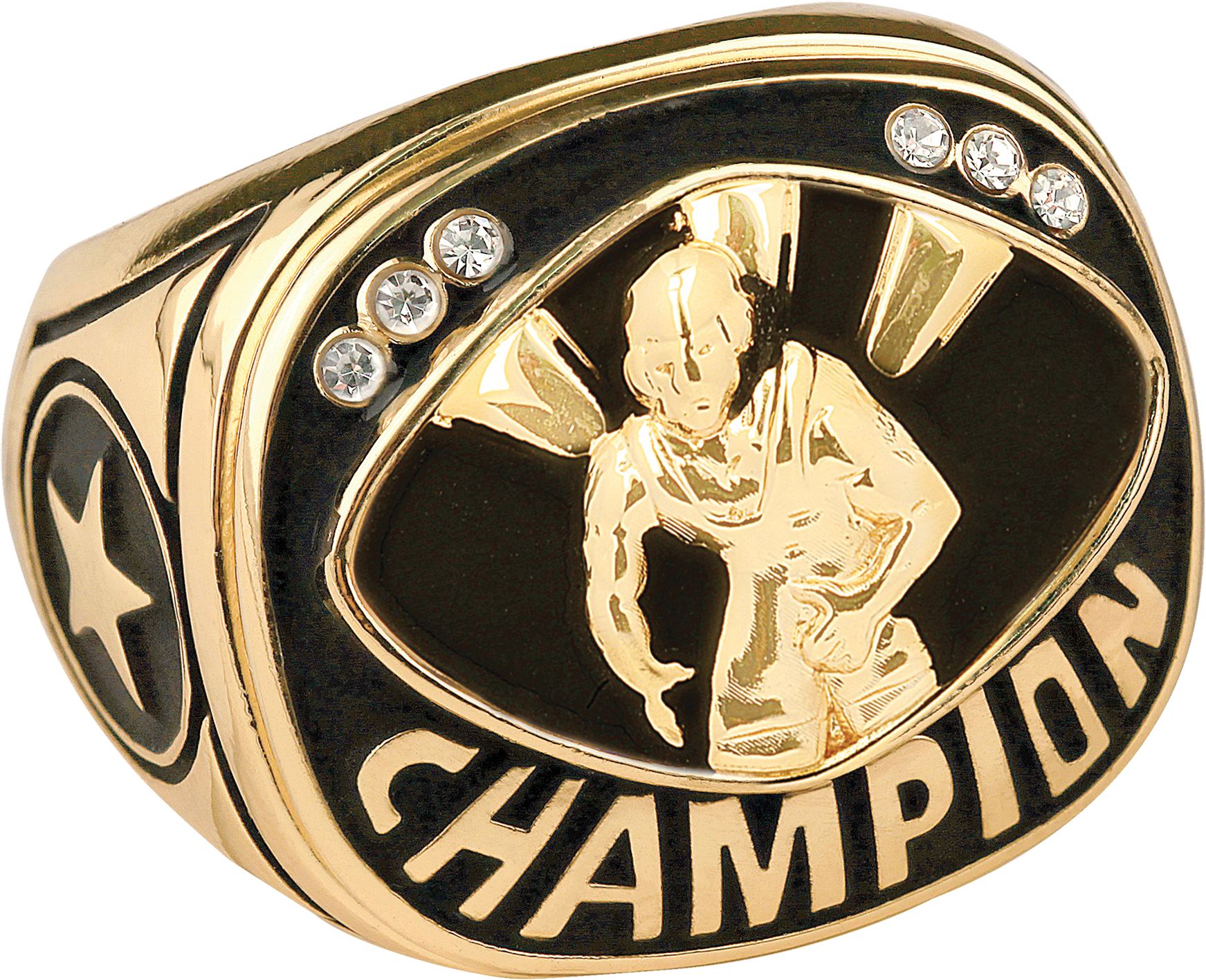 Wrestling Champion Ring Golden PNG Image