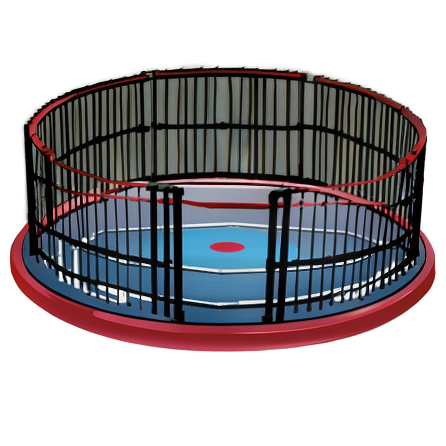 Wrestling Ring Cage Match Png Bot PNG Image